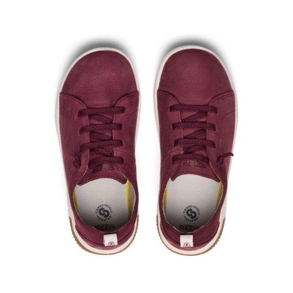 Big Kids' KNX Leather Sneaker  |  Fig/Star White