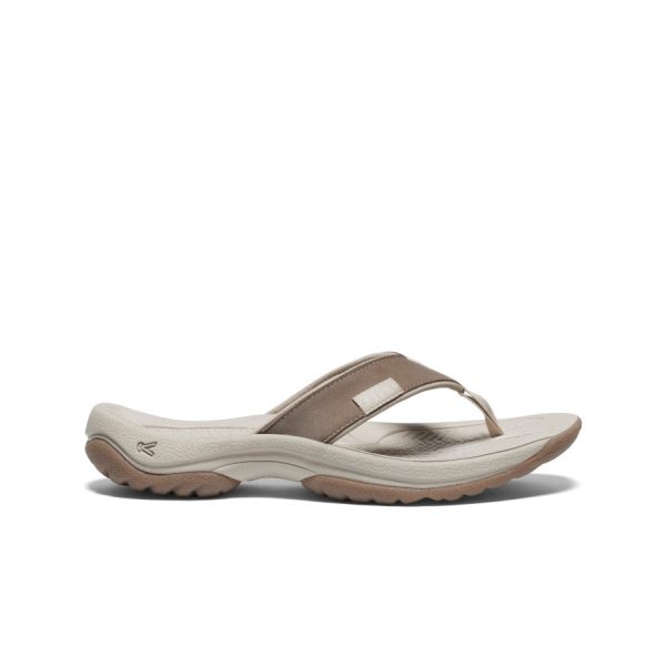 Women's Kona Leather Flip-Flop  |  Brindle/Silver Birch