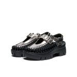 All Gender UNEEK PLT Mary Jane Sneaker  |  Silver/Black