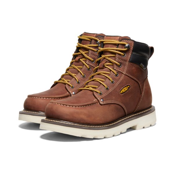 Men's Cincinnati 6 Waterproof 90?? Heel Boot (Soft Toe)  |  Tuscan Red/Sandshell
