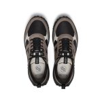 Men's KS86 Leather Sneaker | Black/Steel Grey
